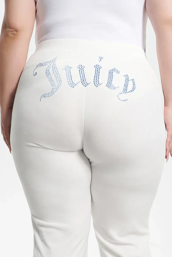 Plus-Size Technicolor Customizable Big Bling Velour Track Pants Plus-Size Technicolor Customizable Big Bling Velour Track Pants
