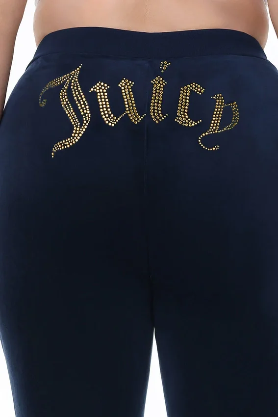 Plus-Size Technicolor Customizable Big Bling Velour Track Pants Plus-Size Technicolor Customizable Big Bling Velour Track Pants