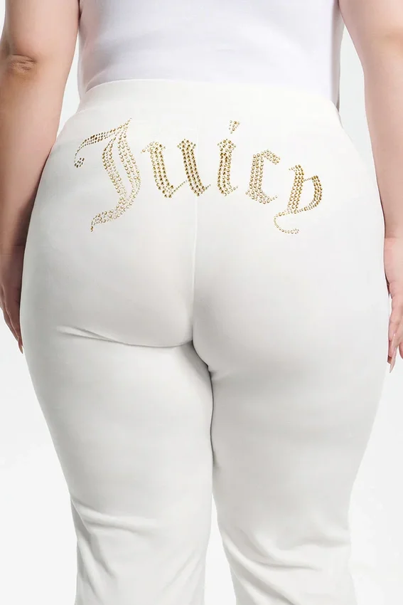 Plus-Size Technicolor Customizable Big Bling Velour Track Pants Plus-Size Technicolor Customizable Big Bling Velour Track Pants