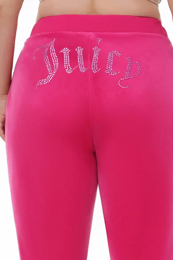 Plus-Size Technicolor Customizable Big Bling Velour Track Pants Plus-Size Technicolor Customizable Big Bling Velour Track Pants