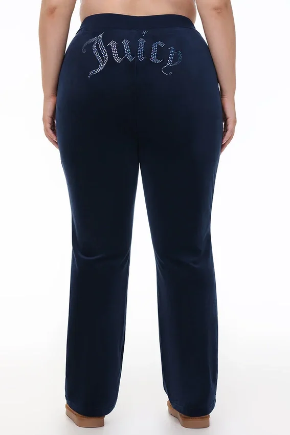 Plus-Size Technicolor Customizable Big Bling Velour Track Pants Plus-Size Technicolor Customizable Big Bling Velour Track Pants