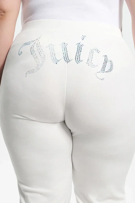 Plus-Size Technicolor Customizable Big Bling Velour Track Pants Plus-Size Technicolor Customizable Big Bling Velour Track Pants