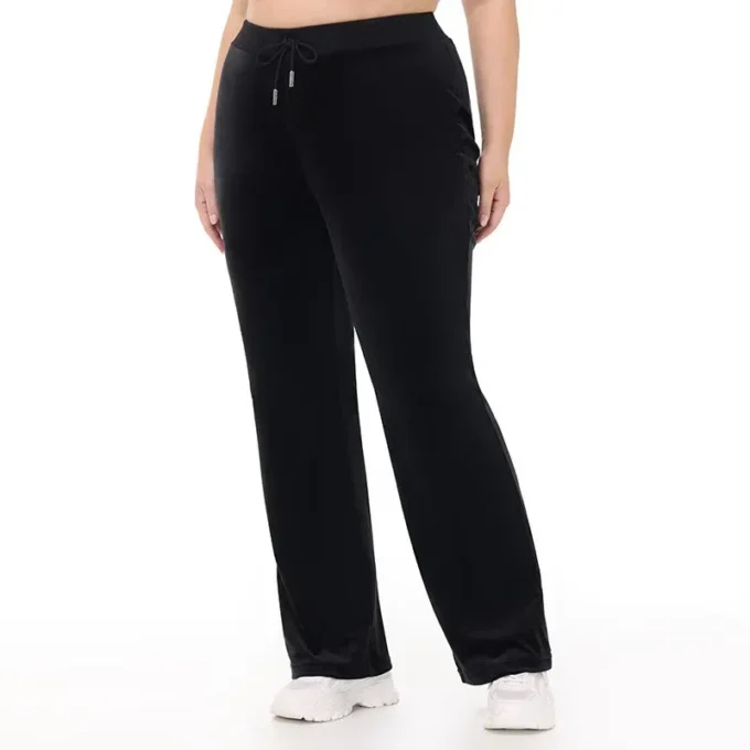 Plus-Size Technicolor Customizable Big Bling Velour Track Pants Plus-Size Technicolor Customizable Big Bling Velour Track Pants
