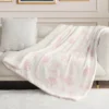 Plush Reversible Sherpa Throw Blanket