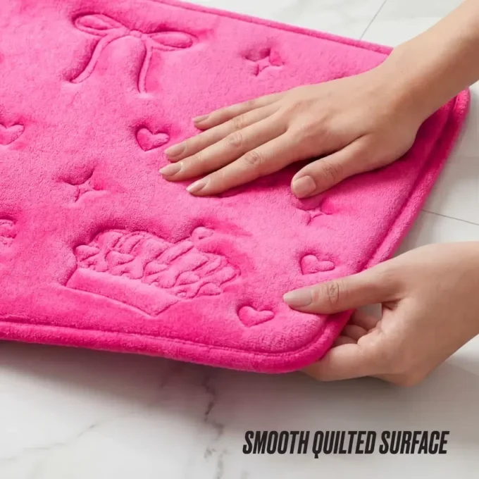 Quilted Memory Foam Bath Mat, 17″ X 24″