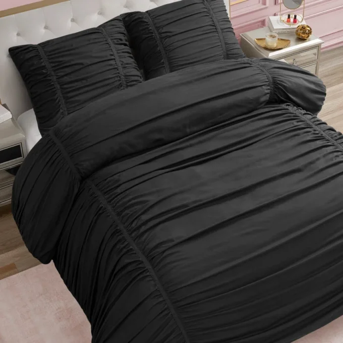 Ribbon Ruched Comforter Set