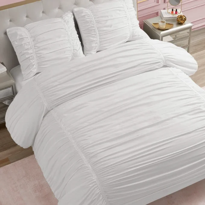Ribbon Ruched Comforter Set