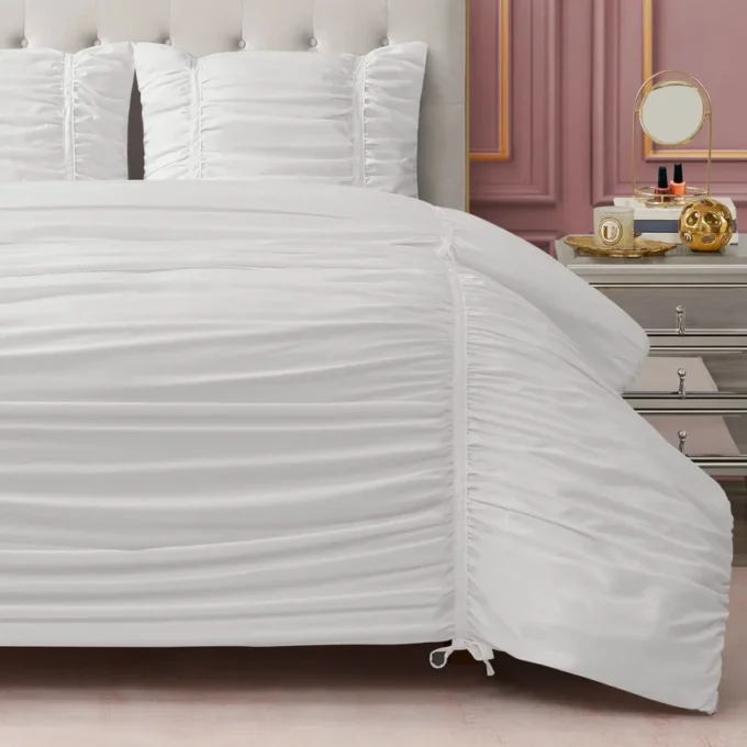 Ribbon Ruched Comforter Set