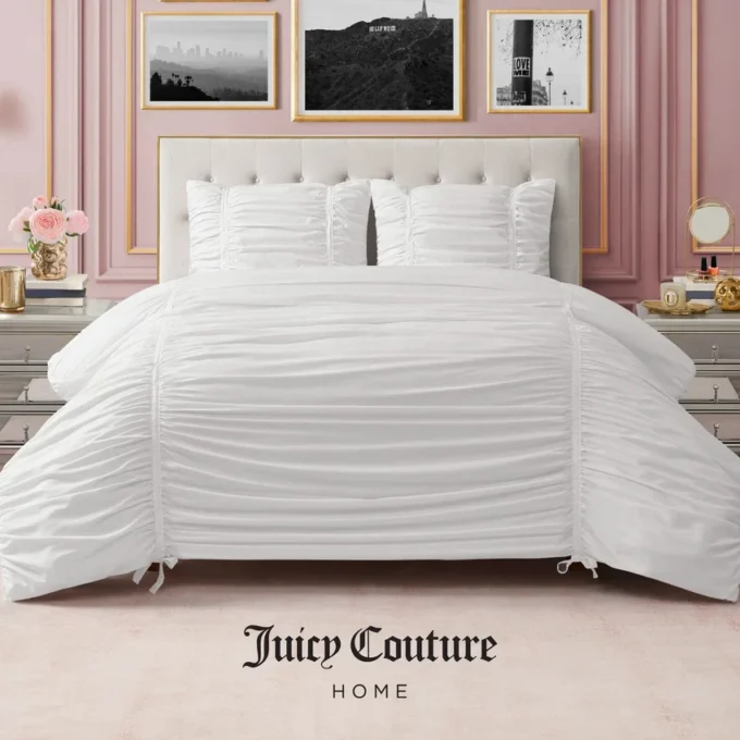 Ribbon Ruched Comforter Set