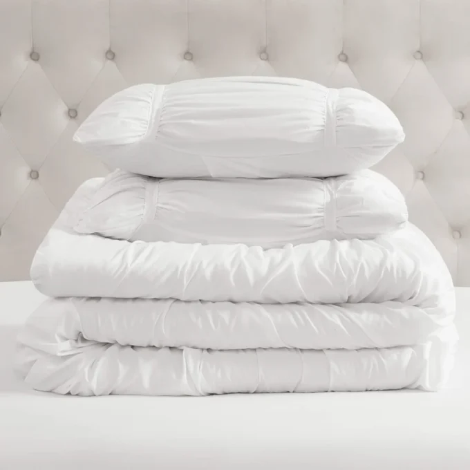 Ribbon Ruched Comforter Set