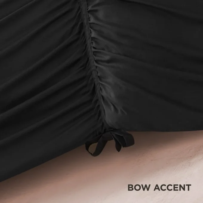 Ribbon Ruched Comforter Set