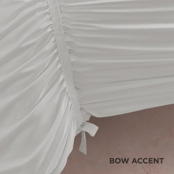 Ribbon Ruched Comforter Set