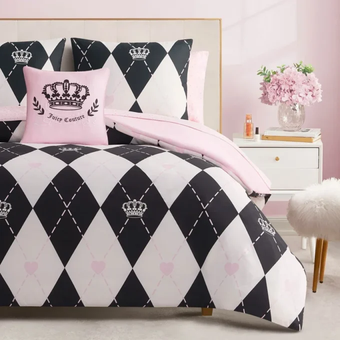 Royal Argyle Reversible Bed in a Bag Bedding Set