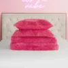 Shaggy Faux Fur Comforter Set