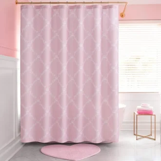 Shower Curtain and Hooks Set