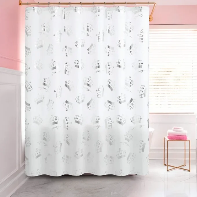 Shower Curtain and Hooks Set