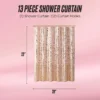 Shower Curtain and Hooks Set