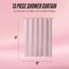 Shower Curtain and Hooks Set
