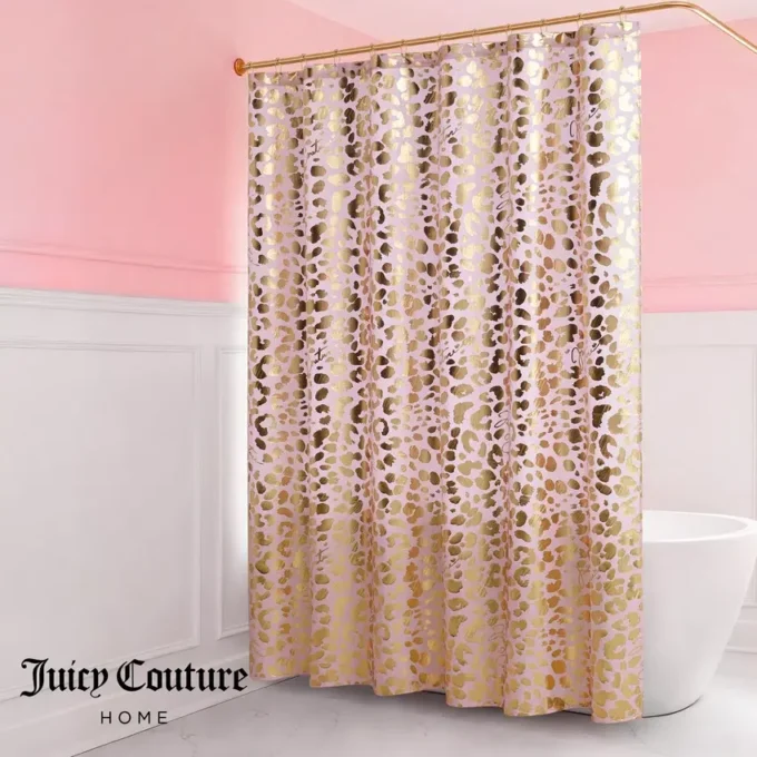 Shower Curtain and Hooks Set