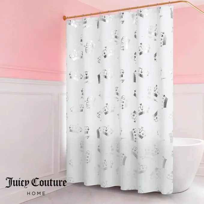 Shower Curtain and Hooks Set