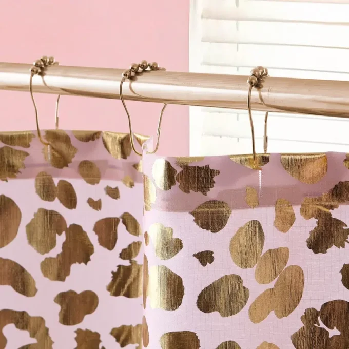 Shower Curtain and Hooks Set