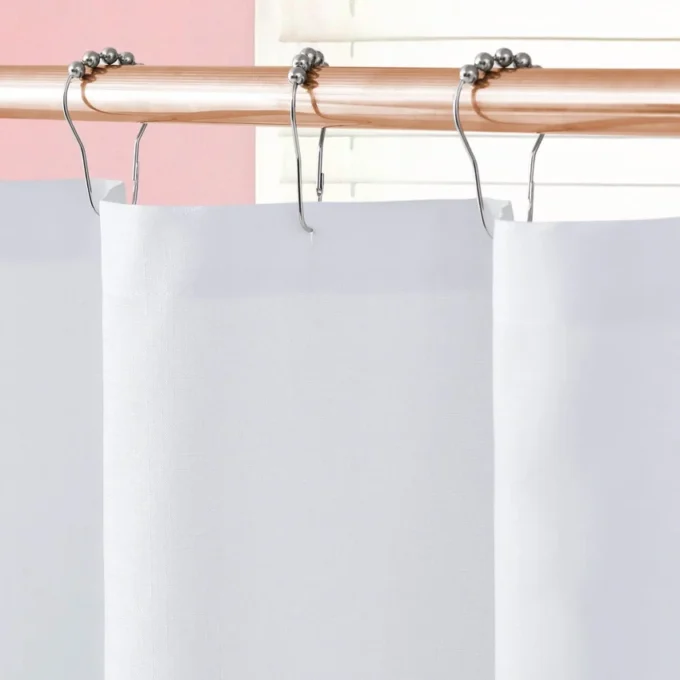 Shower Curtain and Hooks Set