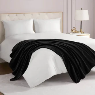Solid Plush Throw Blanket