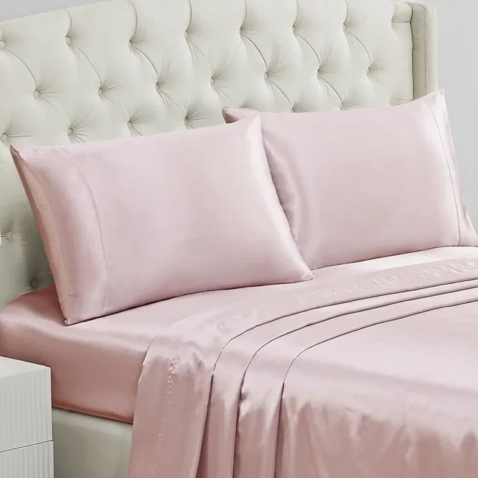 Solid Satin Pillow Case Set Solid Satin Pillow Case Set