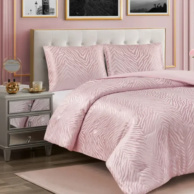 Sparkle Zebra Jacquard Comforter Set Sparkle Zebra Jacquard Comforter Set