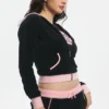 Sweetheart Cotton Velour Hoodie