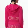 Technicolor Customizable Big Bling Velour Hoodie
