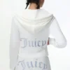 Technicolor Customizable Big Bling Velour Hoodie
