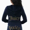 Technicolor Customizable Big Bling Velour Hoodie