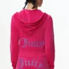 Technicolor Customizable Big Bling Velour Hoodie