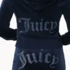 Technicolor Customizable Big Bling Velour Hoodie