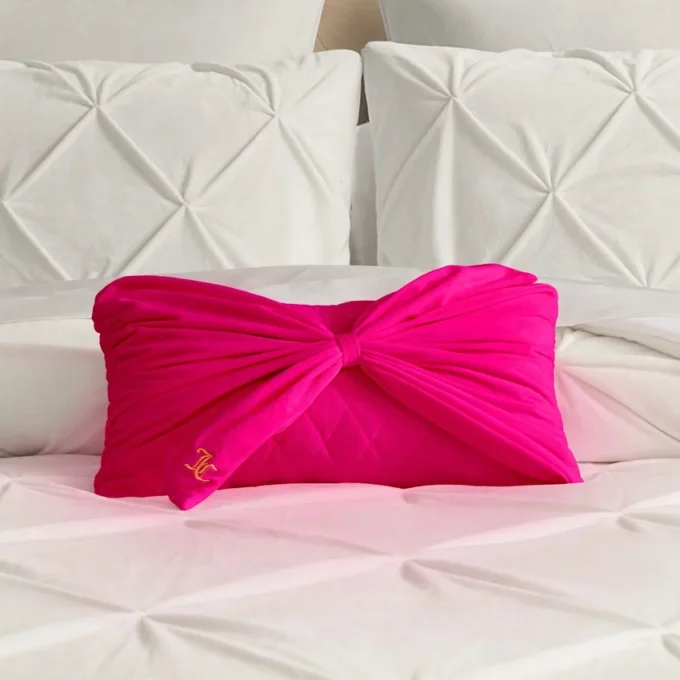 Velvet Bow Decorative Pillow