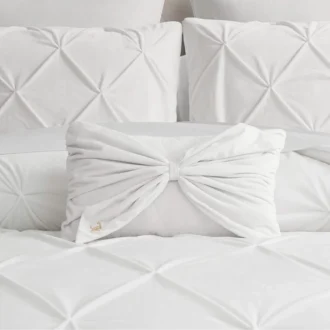 Velvet Bow Decorative Pillow