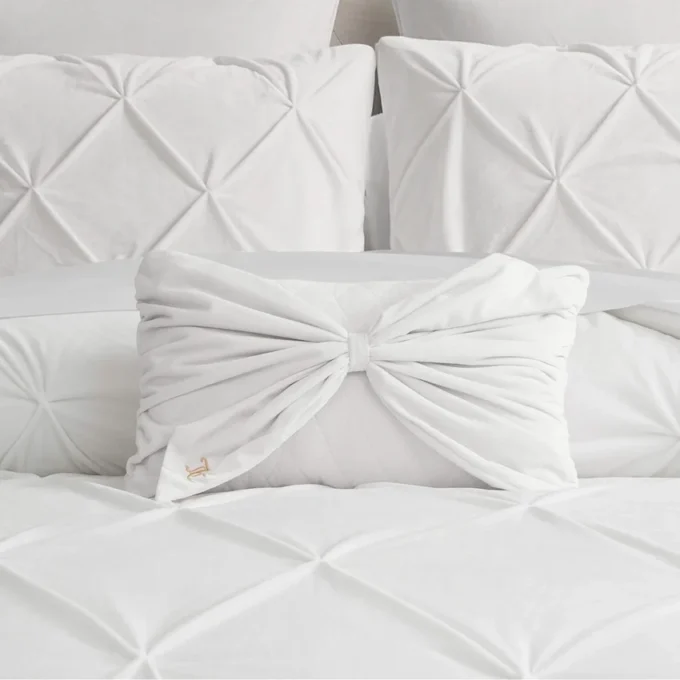Velvet Bow Decorative Pillow