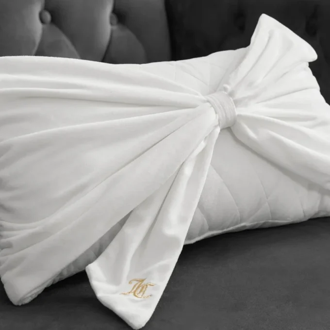 Velvet Bow Decorative Pillow
