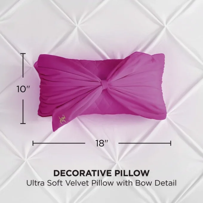Velvet Bow Decorative Pillow