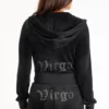 Virgo Customizable Big Bling Velour Hoodie