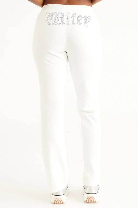 Wifey Customizable Big Bling Velour Track Pants Wifey Customizable Big Bling Velour Track Pants